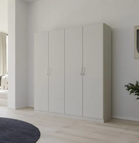 Kleiderschrank Drehtürenschrank Quadra-Spin | seidengrau | verschiedene Größen