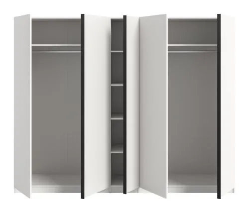 Kleiderschrank Oakland | mit 5 Türen | weiß