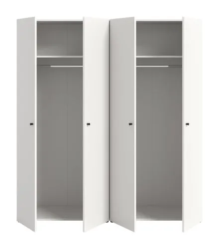 Kleiderschrank set Darwin | 2-teilig | mit 2 Türen | weiß