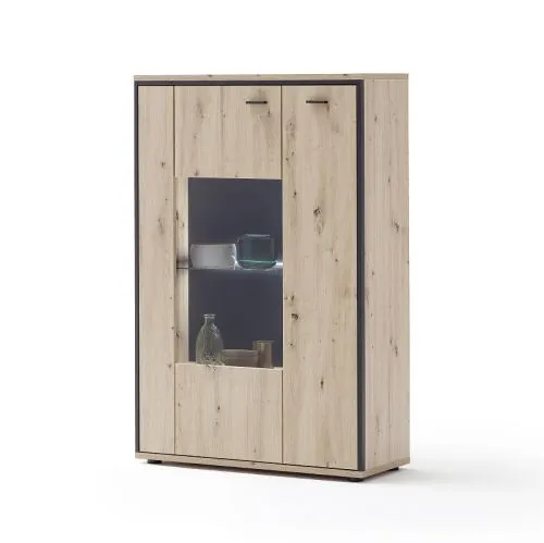 Kombi-Highboard Buenos Aires | Balkeneiche | LED Beleuchtung