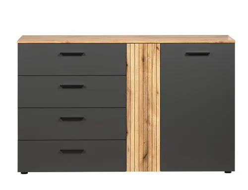 Kommode Esteban 1 | Anthrazit / Coast Evoke Oak