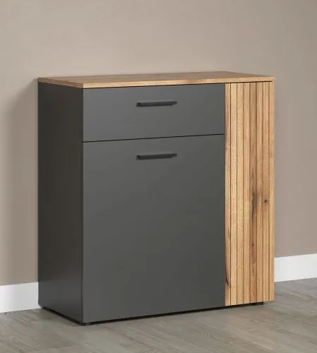 Kommode Esteban 2 | Anthrazit / Coast Evoke Oak