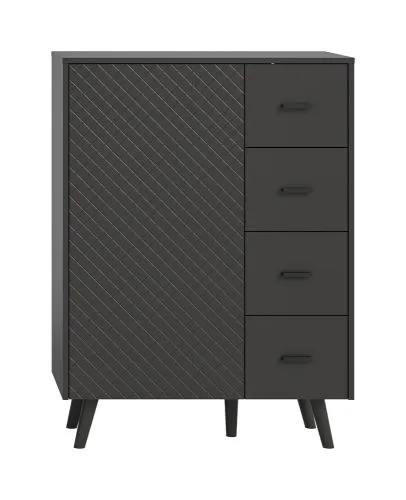 Kommode Linea | mit Schubkästen | grau