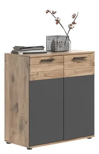 Kommode Mason 2a | Nox Oak / Basalt Grau