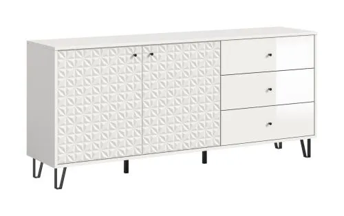 Kommode Prisma | mit 3 Schubkästen | weiß