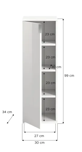 Kommode Projekt X | weiß Hochglanz