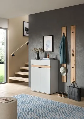 Kommode Schuhkommode Naro | grau / Evoke Oak