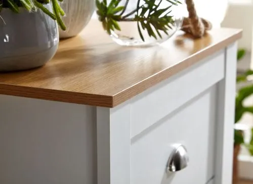 Kommode Sideboard Liam | weiß / braun