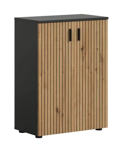 Kommode Unterschrank Mone | Basalt grau / Artisan Oak