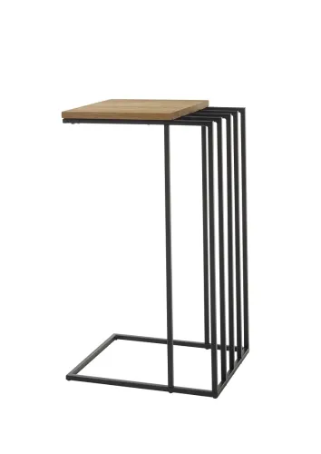 Beistelltisch Juba | 40x35 | Eiche massiv / schwarz