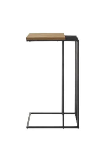 Beistelltisch Juba | 40x35 | Eiche massiv / schwarz
