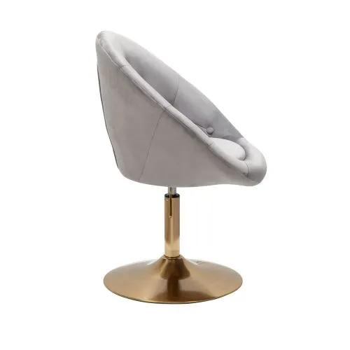Loungesessel Nobile | samt | drehbar | grau