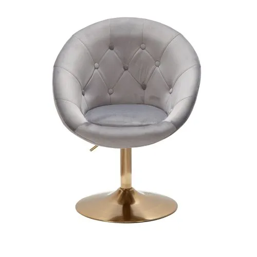 Loungesessel Nobile | samt | drehbar | grau