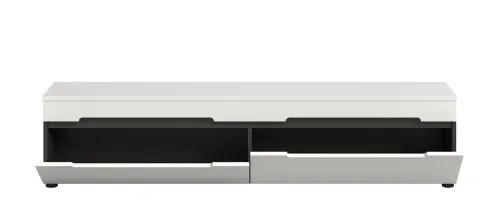Lowboard inkl. Wandboard Canu | weiß / Basalt grau