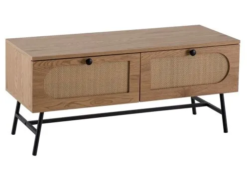 Lowboard TV-Board Aletta | 100 cm | braun / schwarz