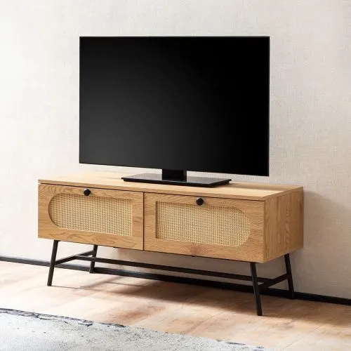 Lowboard TV-Board Aletta | 100 cm | braun / schwarz