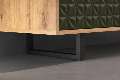 Lowboard TV-Schrank Sentra | Artisan Eiche / Dark Green