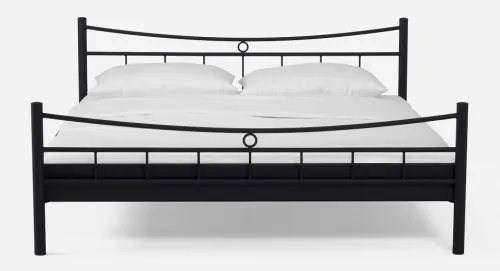 Metallbett Iris 2 | schwarz | 120x200 | mit Fußteil