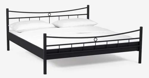 Metallbett Iris 2 | schwarz | 160x210 | mit Fußteil