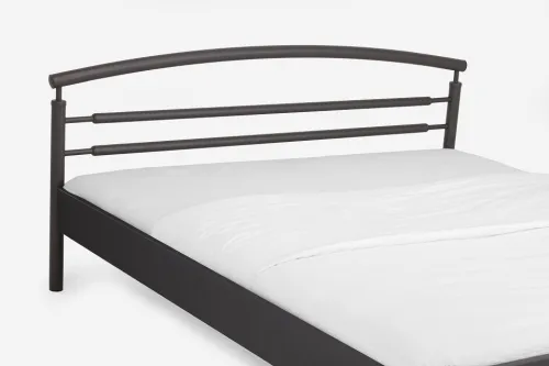 Metallbett Iris | mit Kopfteil | schwarz | 090x190