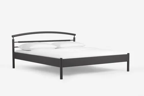Metallbett Iris | mit Kopfteil | schwarz | 090x220