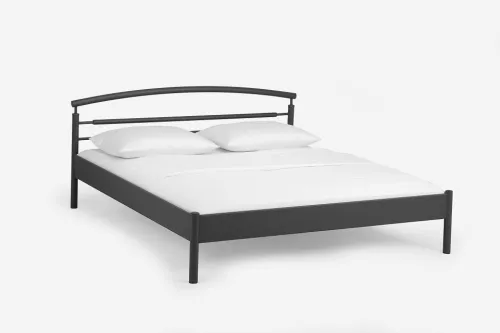 Metallbett Iris | mit Kopfteil | schwarz | 160x220