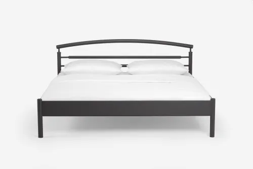 Metallbett Iris | mit Kopfteil | schwarz | 180x200