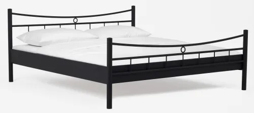 Metallbett Iris | schwarz | mit Fußteil | 120x190