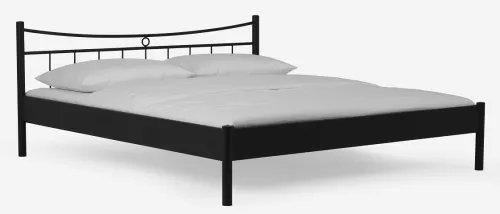 Metallbett Iris | schwarz | ohne Fußteil | 180x220
