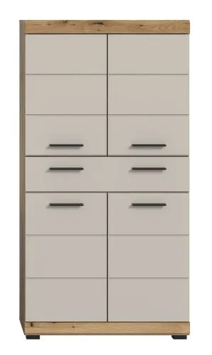 Midischrank breit Scout | mit Schubkasten | Kaschmir / Evoak Oak