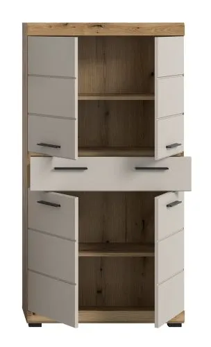 Midischrank breit Scout | mit Schubkasten | Kaschmir / Evoak Oak