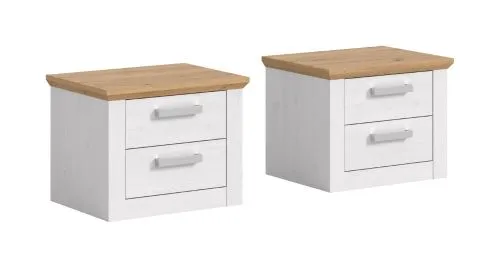 Nachttisch Set Verona | 2-teilig | mit Schubkästen | Artisan / Sibiu Lärche