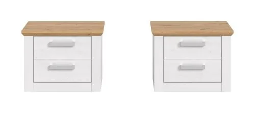 Nachttisch Set Verona | 2-teilig | mit Schubkästen | Artisan / Sibiu Lärche