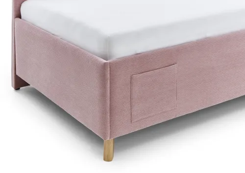 Polsterbett Cool | rose | 120 x 200 cm | mit Rückenteil & mit Matratze