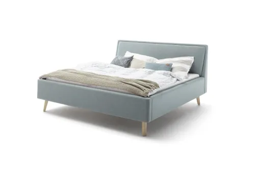 Polsterbett Frieda | eisblau | 140/160/180 x 200 cm | verschiedene Größen