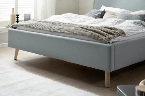 Polsterbett Frieda | eisblau | 160 x 200 cm | ohne Lattenrost & Bettkasten