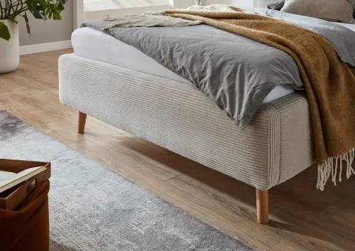 Polsterbett Mattis Cord | beige | 140/160/180 x 200 cm | verschiedene Größen