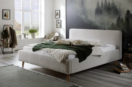 Polsterbett Mattis Cord | beige | 140/160/180 x 200 cm | verschiedene Größen