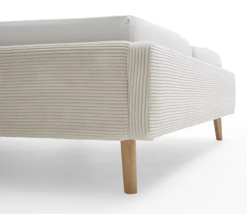 Polsterbett Mattis Cord | beige | 160 x 200 cm | mit Lattenrost & Bettkasten