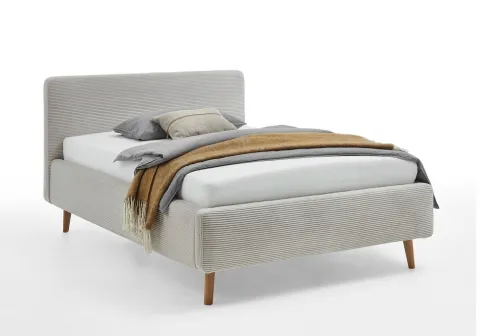 Polsterbett Mattis Cord | beige | 160 x 200 cm | ohne Lattenrost & Bettkasten