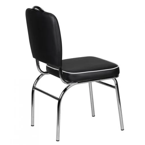 Polsterstuhl Deni | Retro Vintage | schwarz / weiß