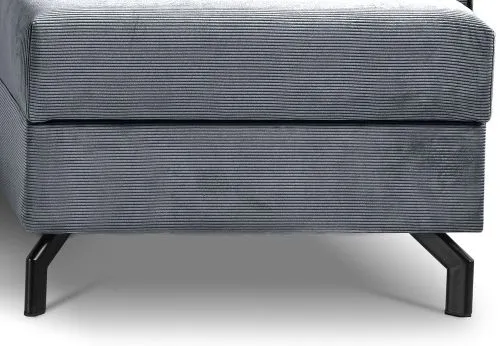 Schlafsofa Marti L-Form rechts | 230cm | Cord | blau-grau