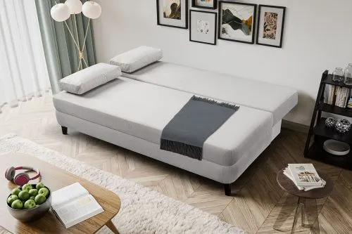 Schlafsofa Sorto 2,5-Sitzer | 200cm | Cord | hellgrau