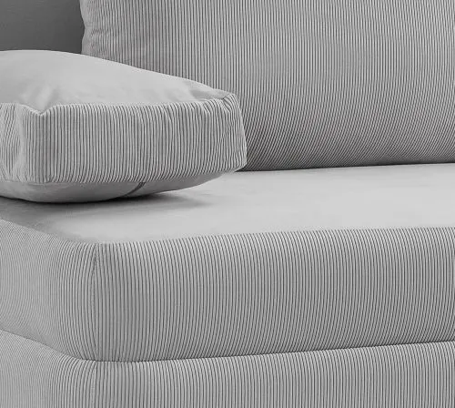 Schlafsofa Sorto 2,5-Sitzer | 200cm | Cord | hellgrau