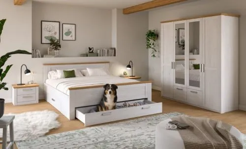 Schlafzimmer-Set Verona 2 | 4-teilig | mit Bettkastenauszügen | Artisan / Sibiu Lärche