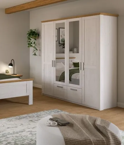 Schlafzimmer-Set Verona 2 | 4-teilig | mit Bettkastenauszügen | Artisan / Sibiu Lärche