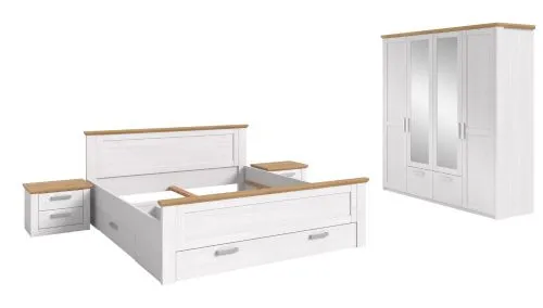 Schlafzimmer-Set Verona 2 | 4-teilig | mit Bettkastenauszügen | Artisan / Sibiu Lärche