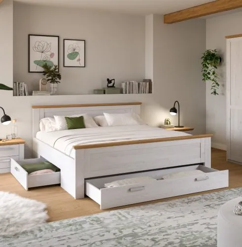 Schlafzimmer-Set Verona 2 | 4-teilig | mit Bettkastenauszügen | Artisan / Sibiu Lärche