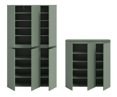Schrankkombination Scarpa 2 | 2-teilig | Smoke green