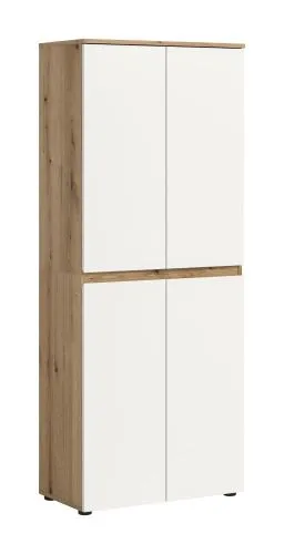 Schrankkombination Scarpa | 2-teilig | weiß / Evoke Eiche